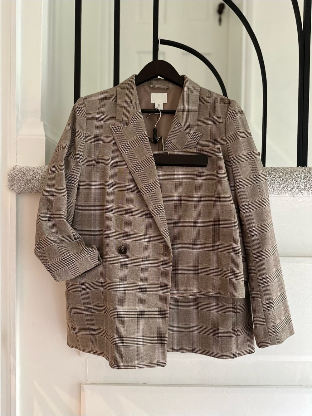 Plaid Skirt Suit Set